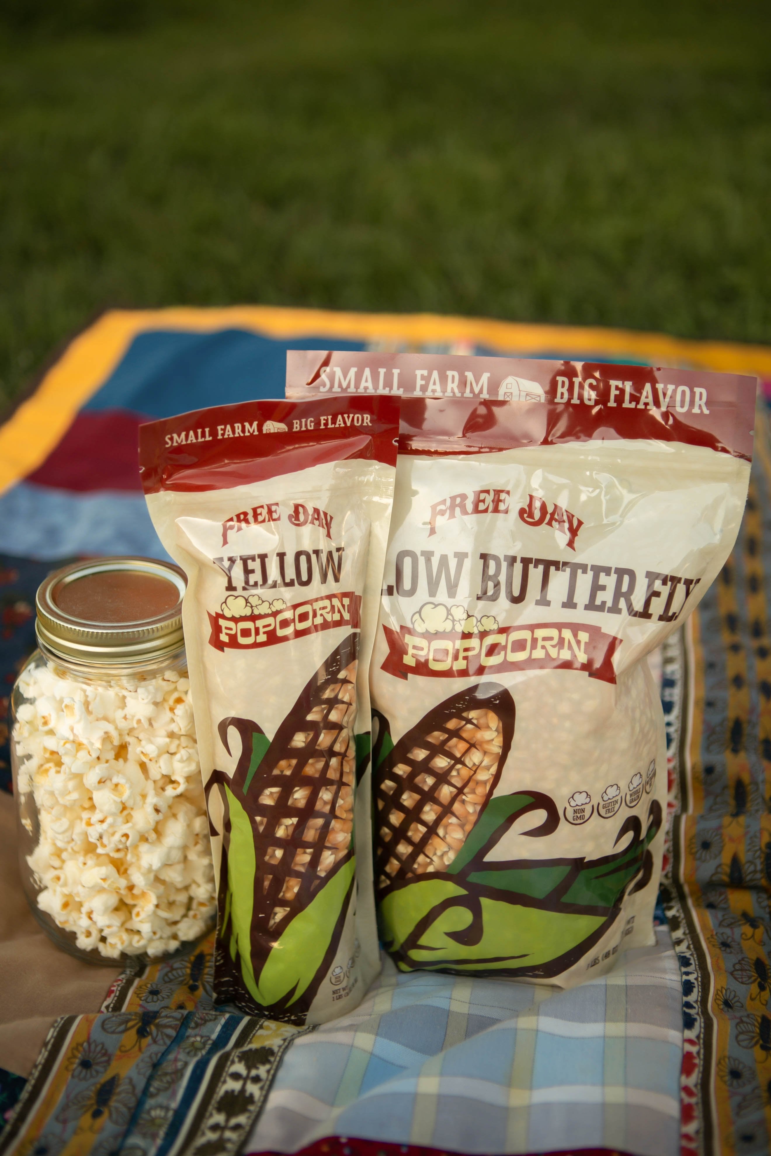 alpha yellow butterfly popcorn