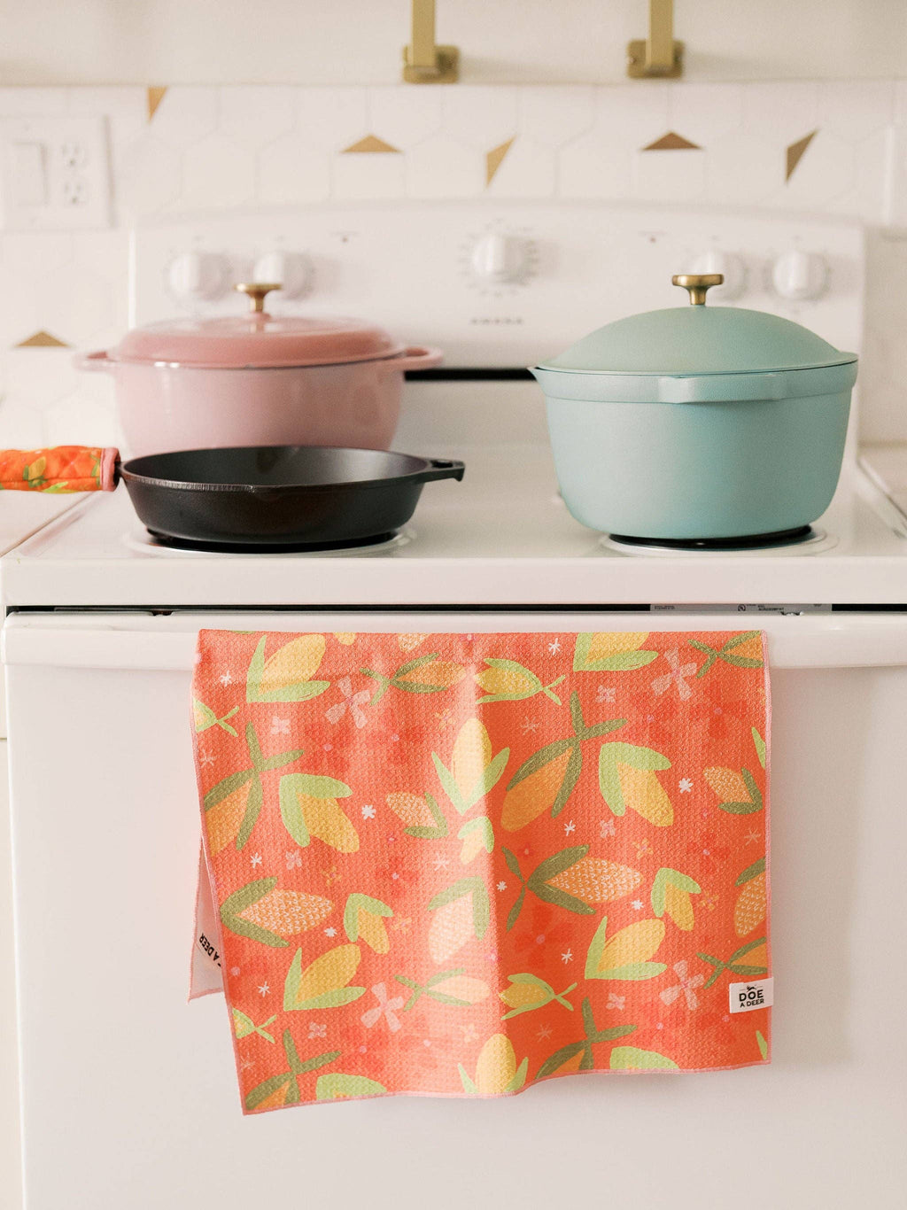 Corn & Flowers Waffle Towel | Doe A Deer