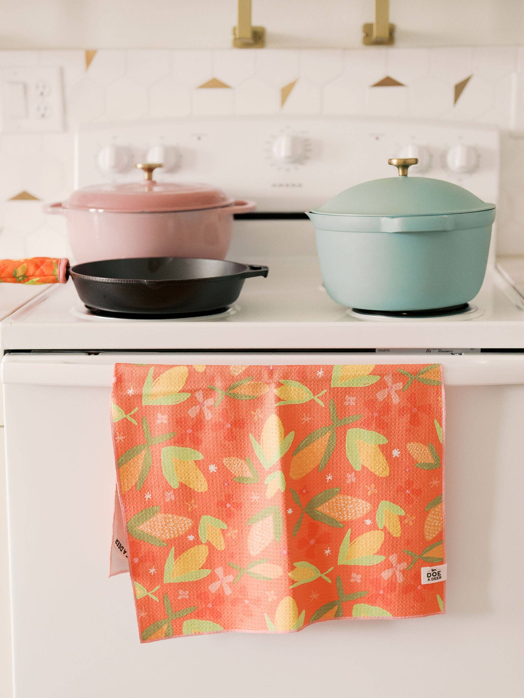 Corn & Flowers Waffle Towel | Doe A Deer