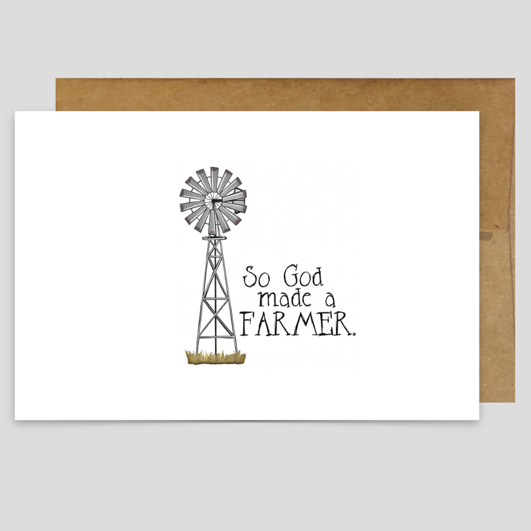 So God Made a Farmer Greeting Card | Kevin & Kaia