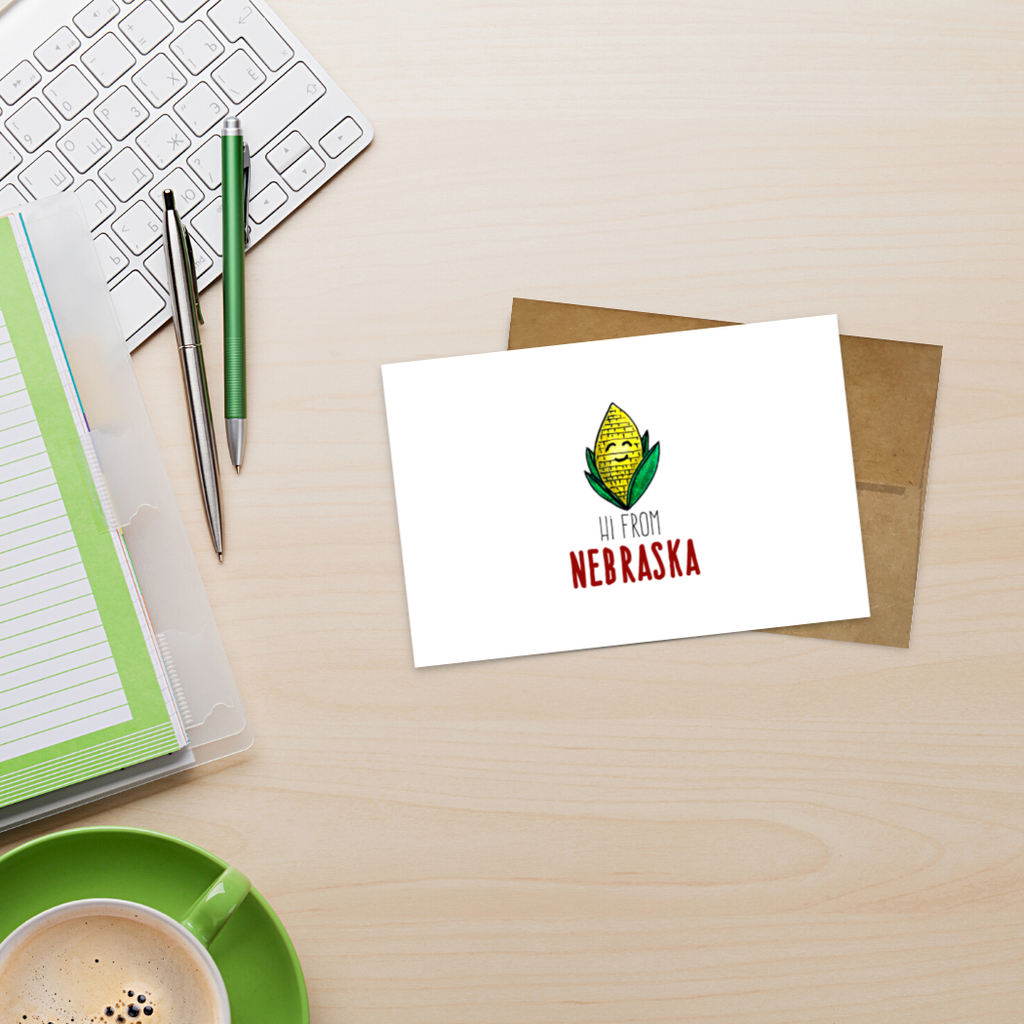 Hi from Nebraska Greeting Card | Kevin & Kaia
