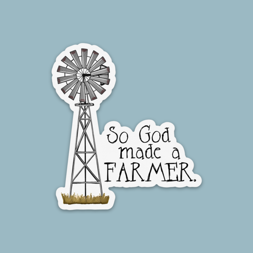 So God Made a Farmer Sticker | Kevin & Kaia