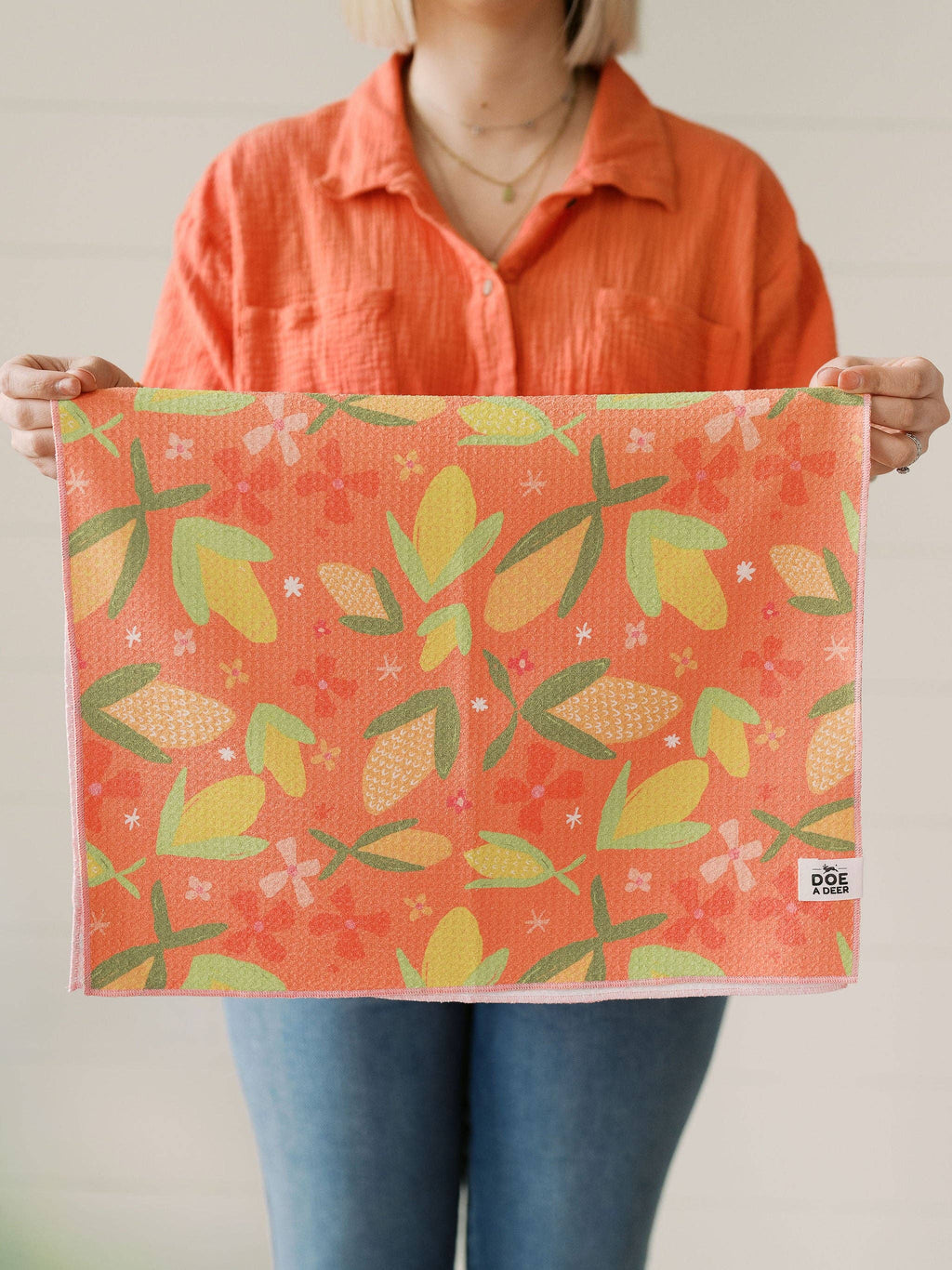 Corn & Flowers Waffle Towel | Doe A Deer