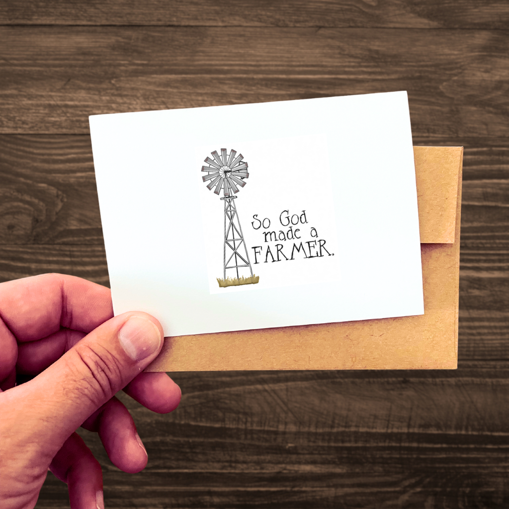 So God Made a Farmer Greeting Card | Kevin & Kaia