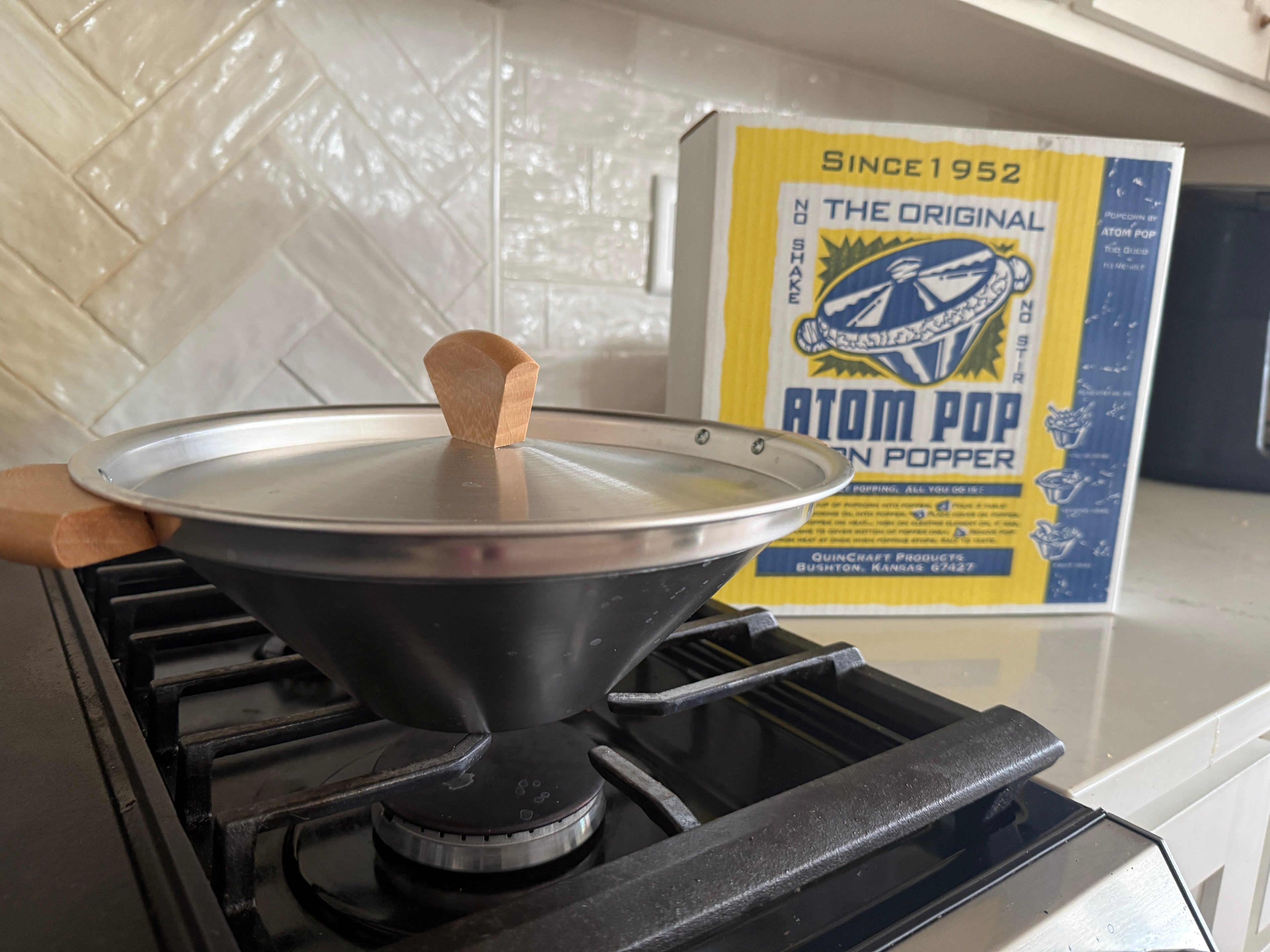 The Original Atom Pop - Stovetop Popcorn Popper| Kansas Made