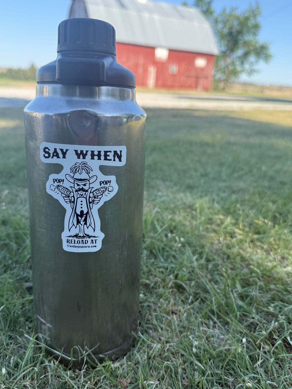 Free Day Popcorn 'Say When' Sticker