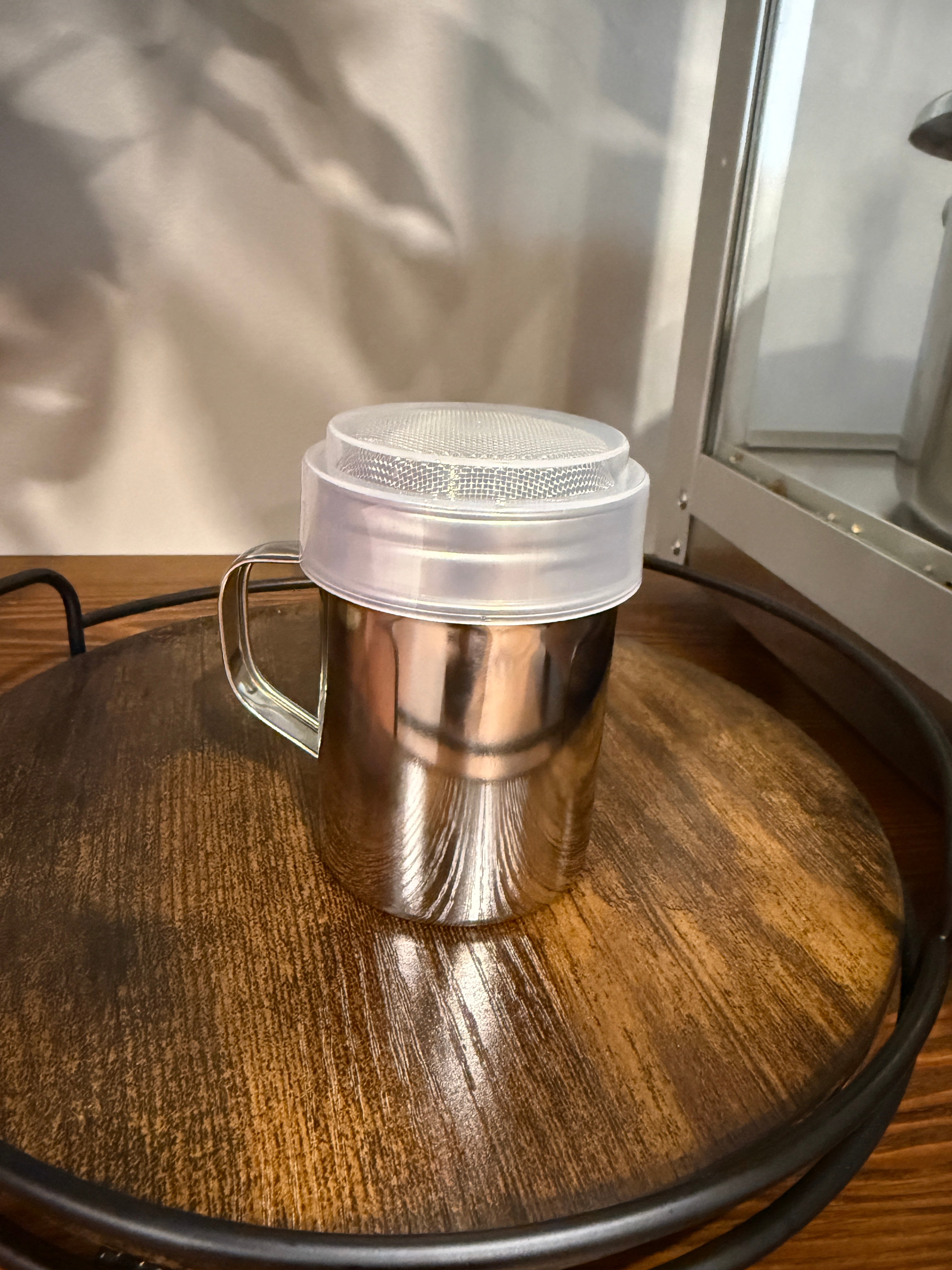 Fine Mesh Popcorn Seasoning Shaker | 6 oz Stainless Steel