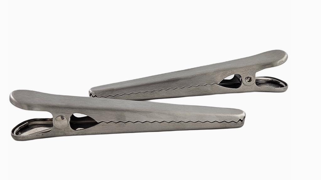 Stainless Steel Popcorn Bag Clips | Set of 2, 4.5"
