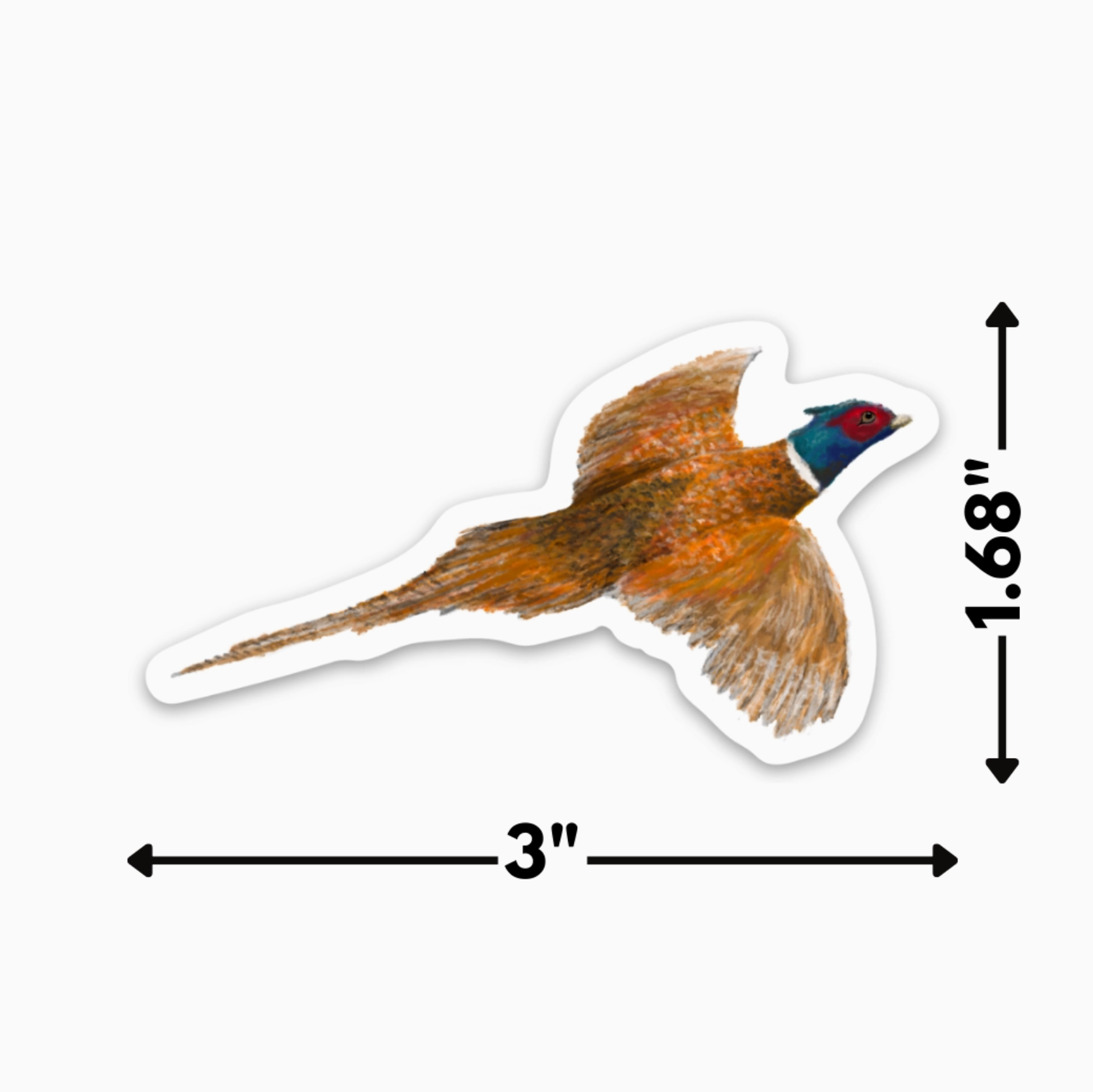 Pheasant Flying Sticker | Kevin & Kaia