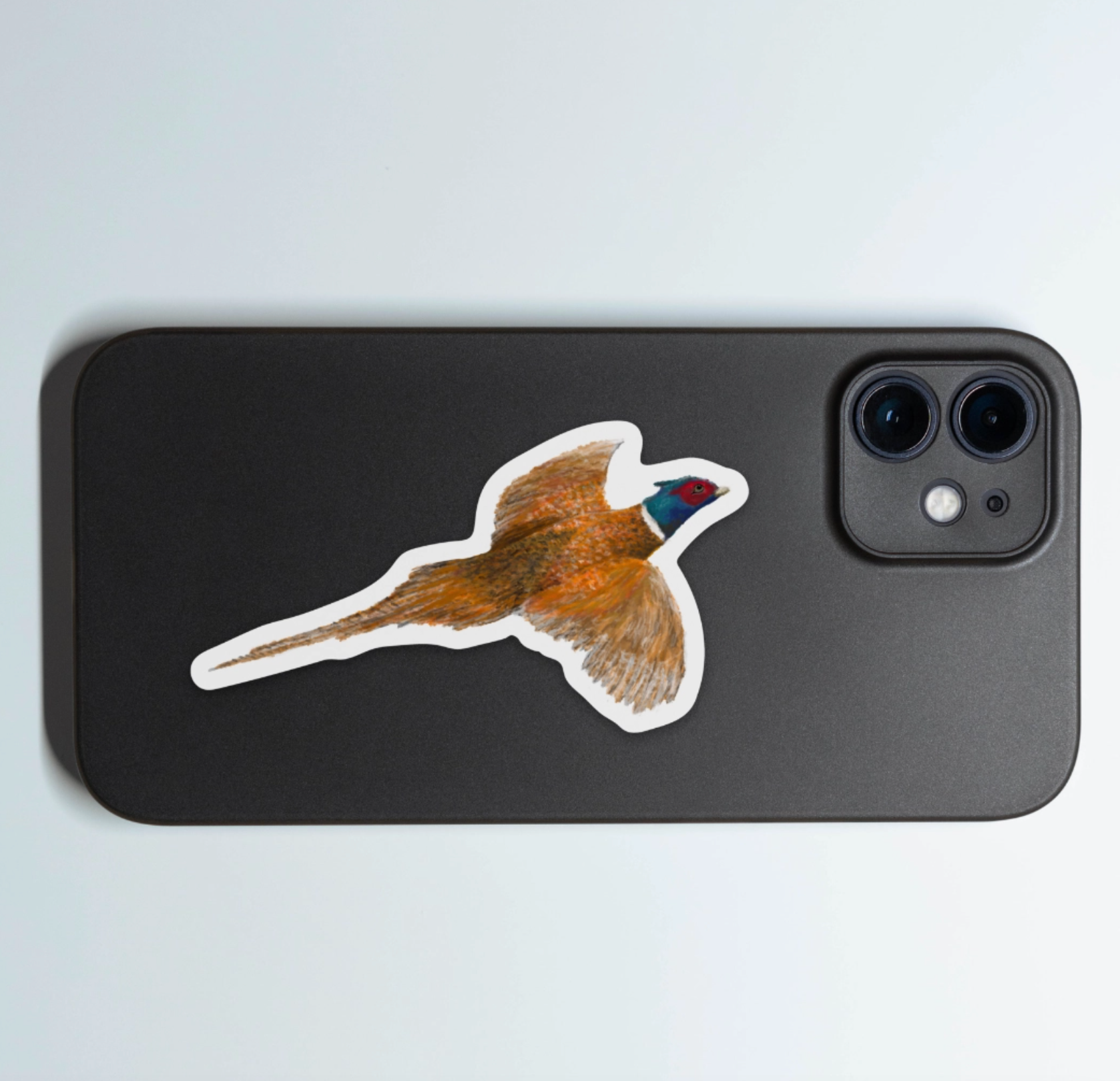 Pheasant Flying Sticker | Kevin & Kaia