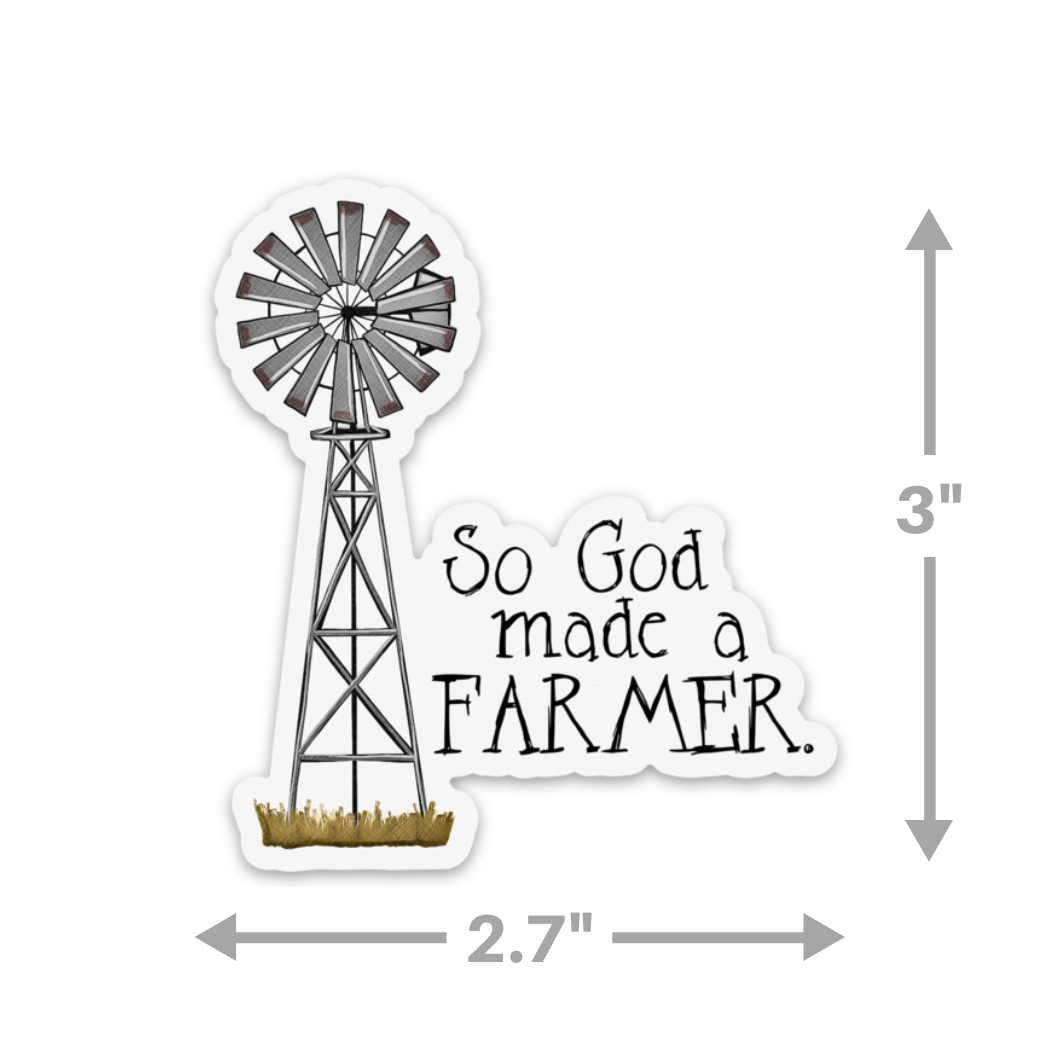 So God Made a Farmer Sticker | Kevin & Kaia