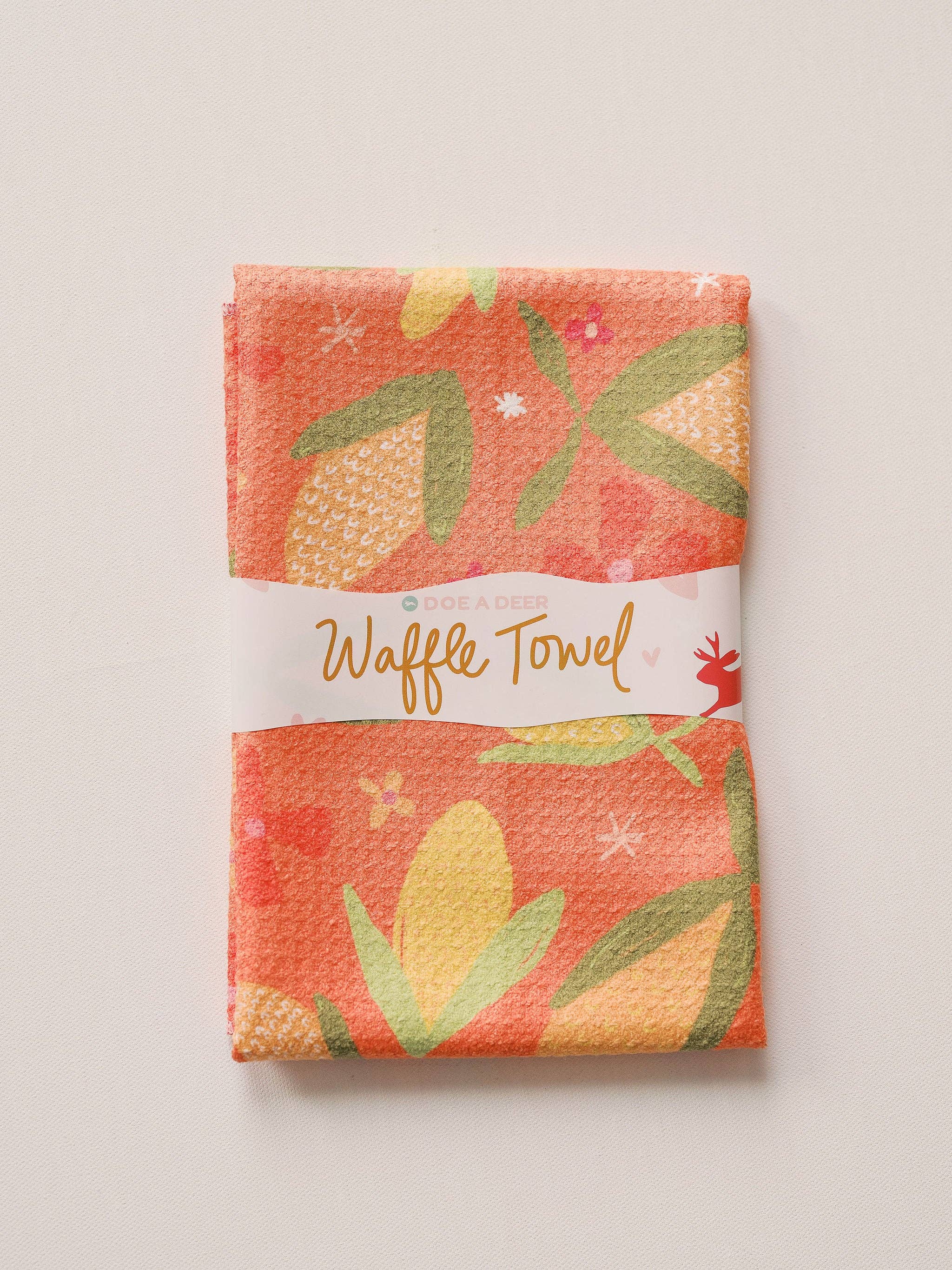 Corn & Flowers Waffle Towel | Doe A Deer