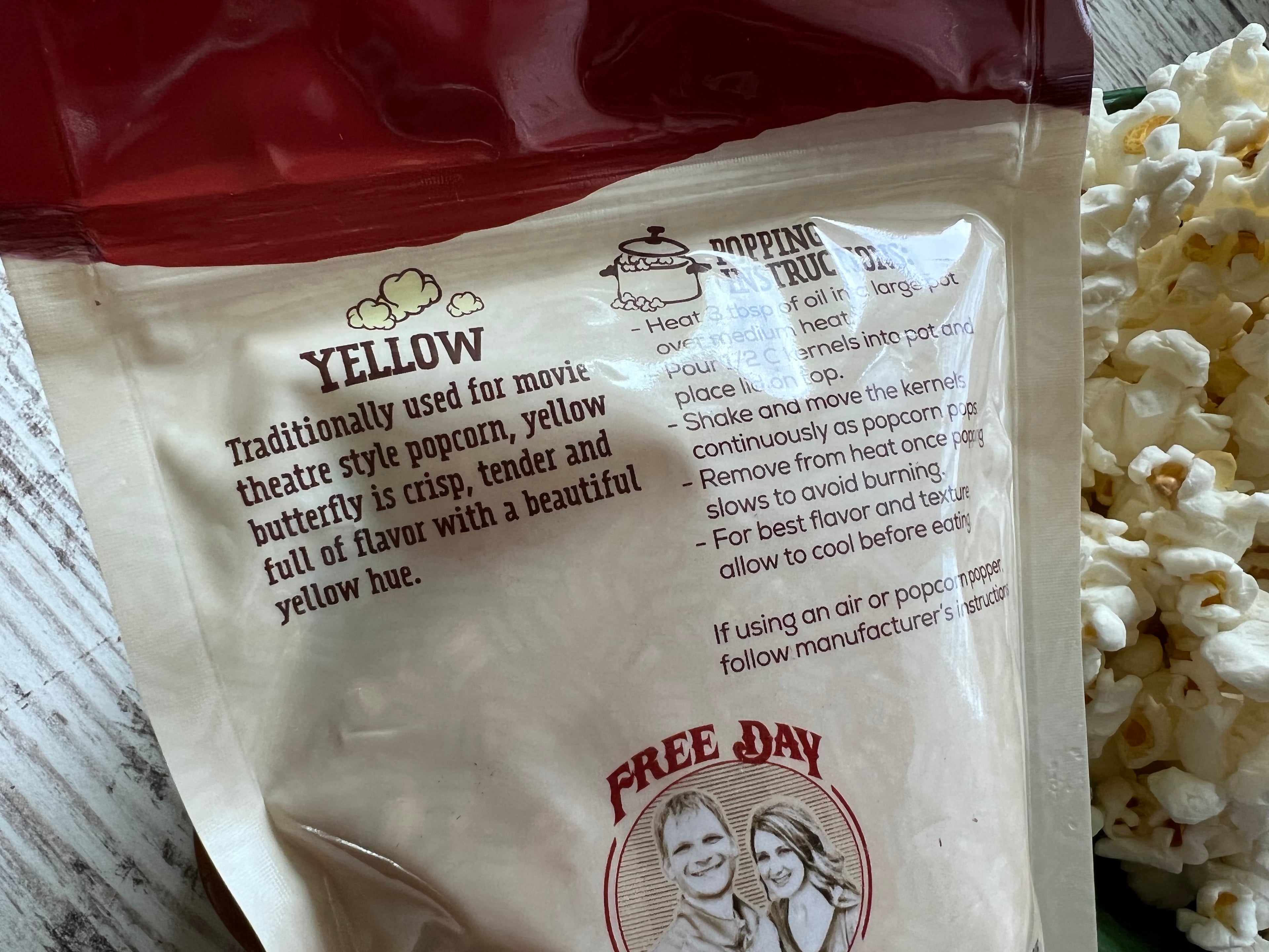 Yellow Butterfly Popcorn, 1 lb (16 oz) pouch