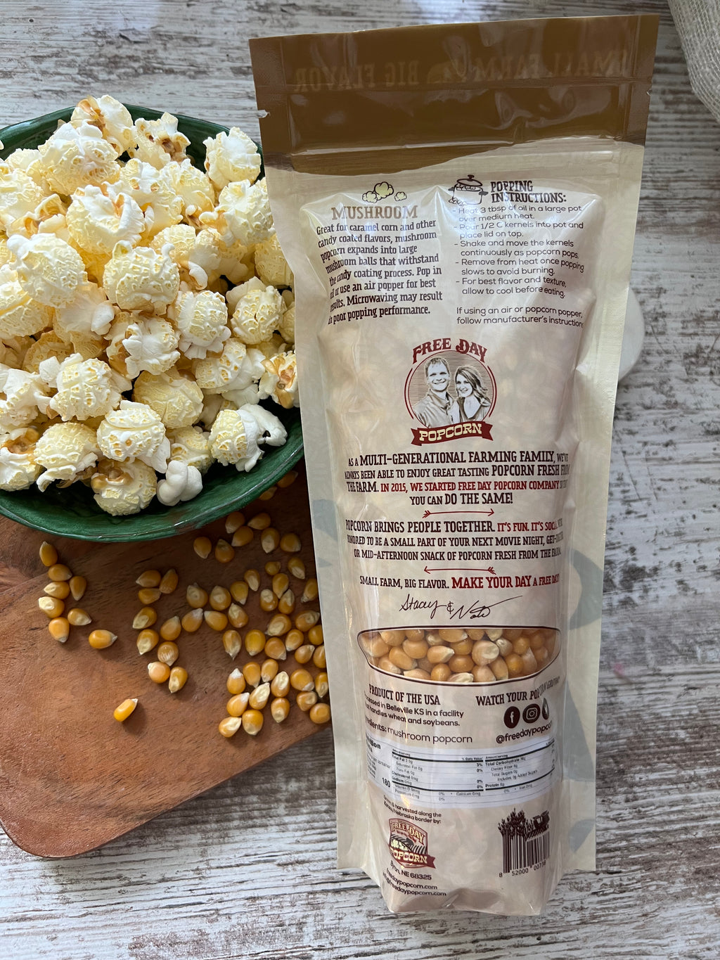 Mushroom Popcorn, 1 lb (16 oz) pouch