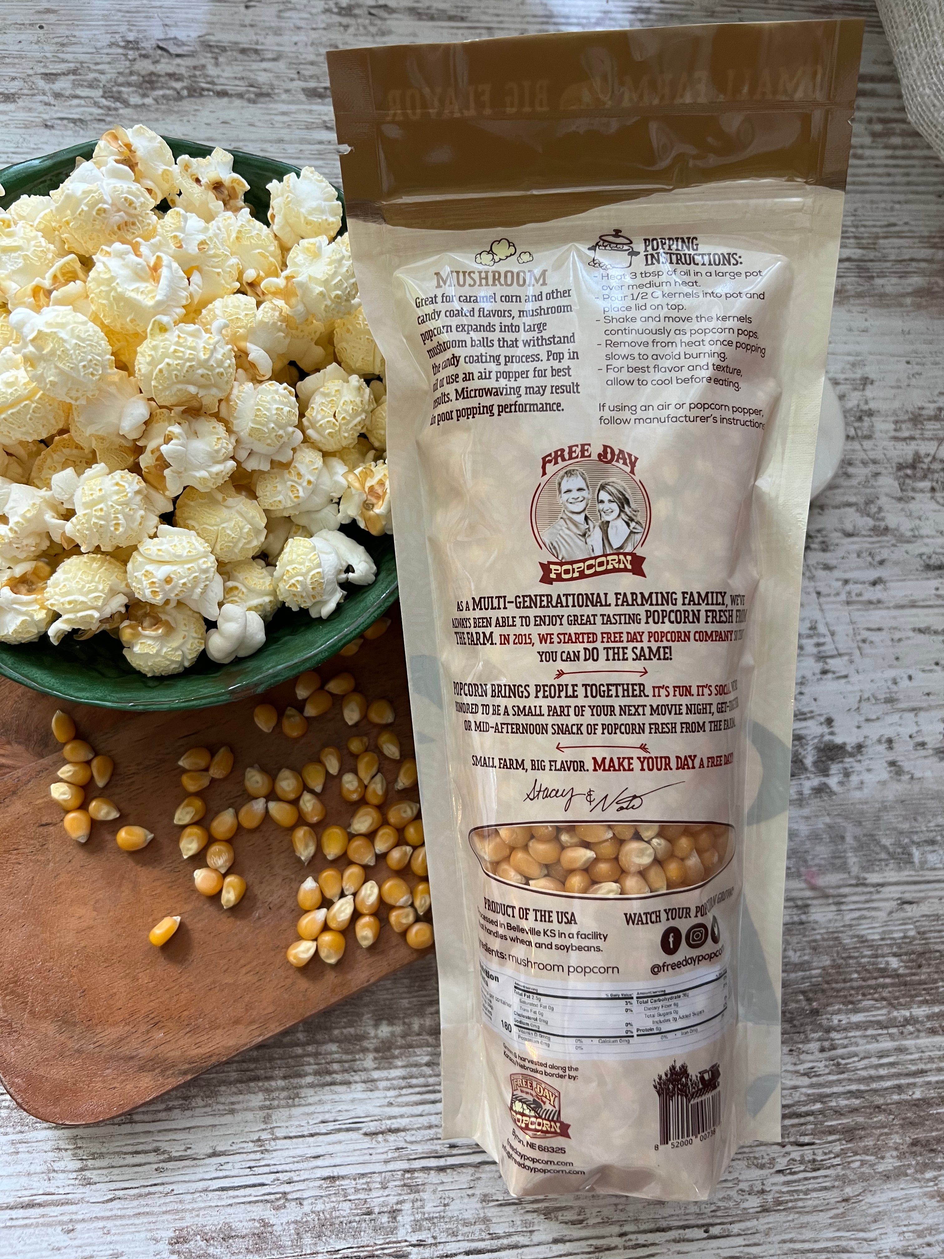 Mushroom Popcorn, 1 lb (16 oz) pouch