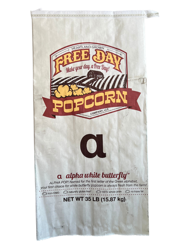 White, 35 lb Bulk Bag: Farm Fresh Non-GMO Popcorn