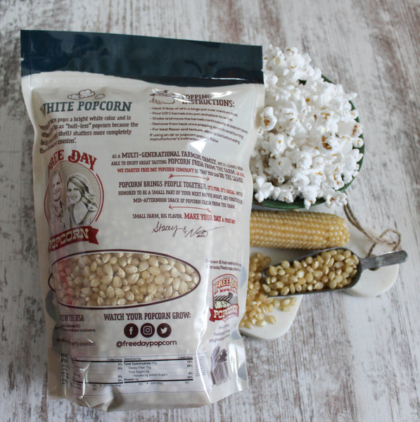 White Butterfly Popcorn, 3 lb (48 oz) pouch: Farm Fresh, Non-GMO Popcorn